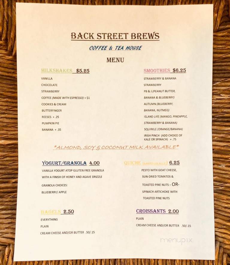 Back Street Brews Coffee & Tea House - Lovettsville, VA