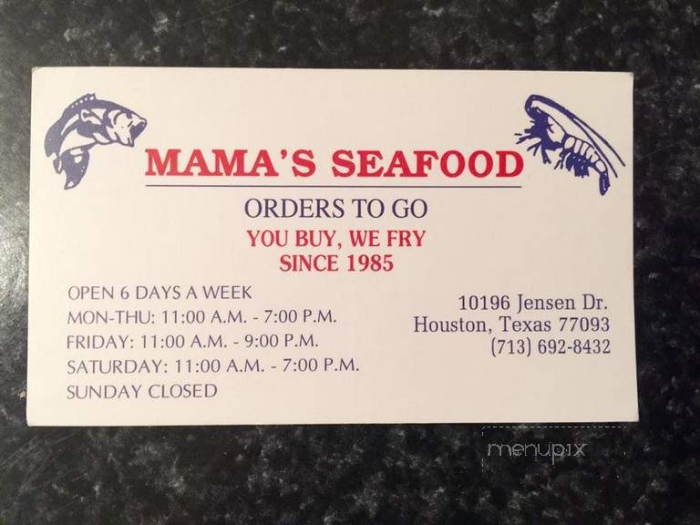 Bayou Mama's Seafood & Oyster Bar - Houston, TX menu_pic