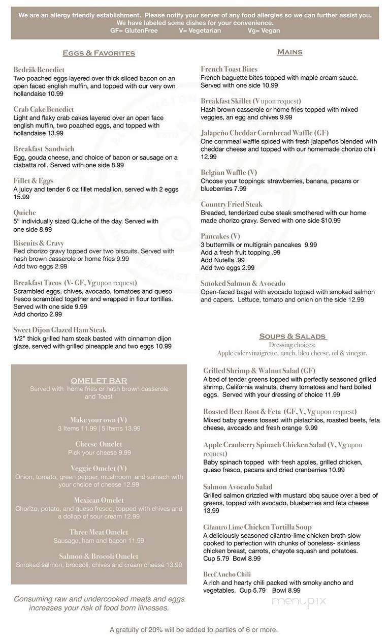 Bedrak Cafe - Bloomington, IN menu_pic