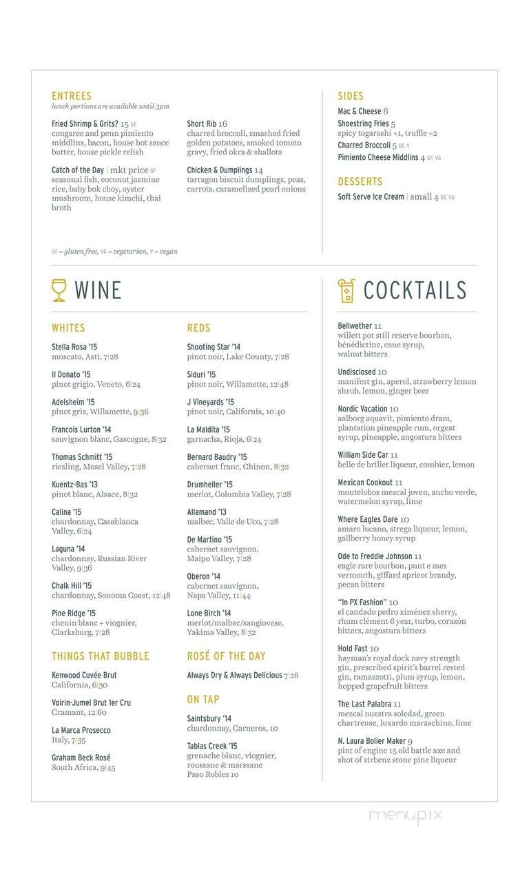 Bellwether - Jacksonville, FL menu_pic
