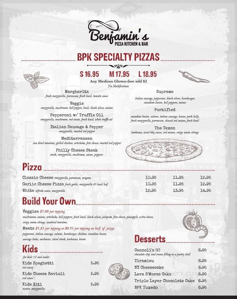 Benjamin's Pizza Kitchen & Bar - Roanoke, TX