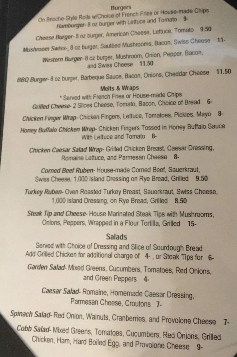 Benson's Cafe - Fremont, NH menu_pic