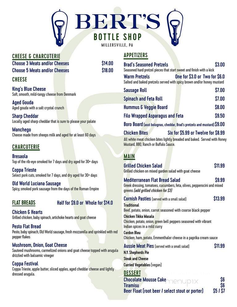 Bert's Bottle Shop - Lancaster, PA menu_pic