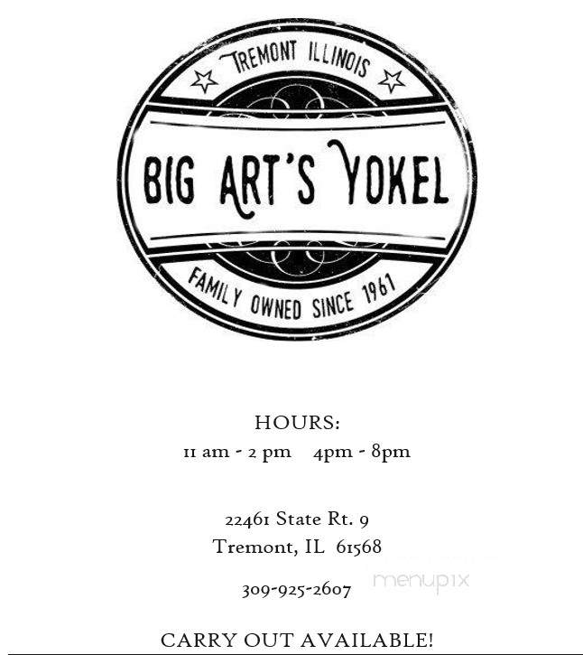 Big Art's Yokel - Tremont, IL menu_pic