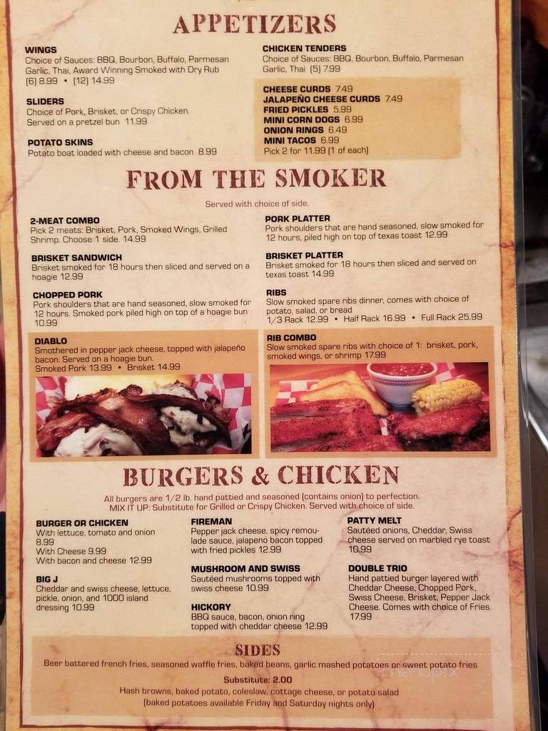 Big J's Roadhouse BBQ & Grill - Humboldt, SD menu_pic