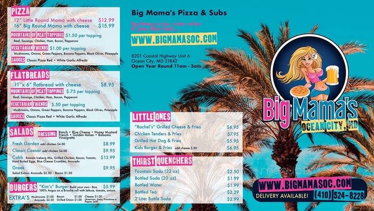 Big Mama's Restaurant - Ocean City, MD menu_pic