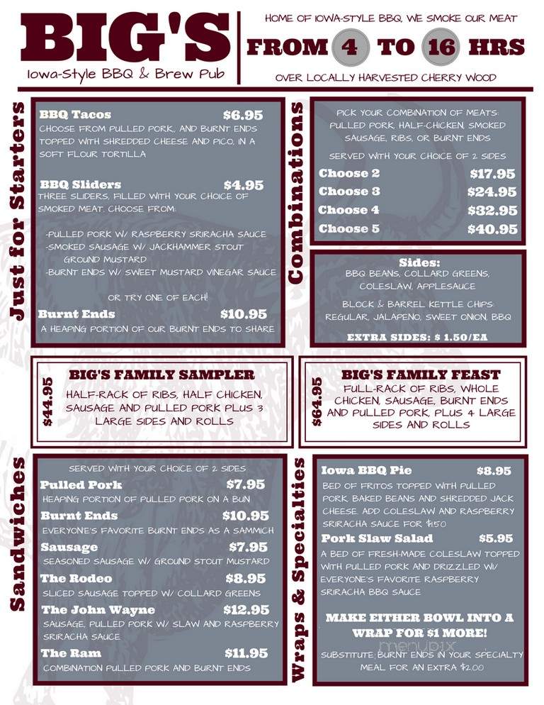 Big's BBQ - Mount Vernon, IA menu_pic