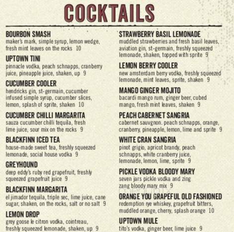 Blackfinn Ameripub - Wilmington, NC menu_pic