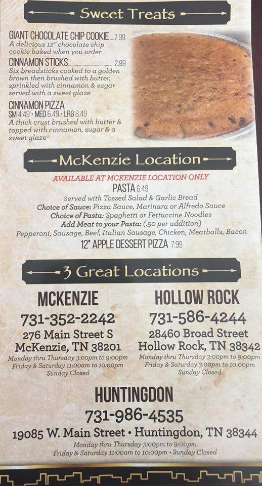Block City Pizza - McKenzie, TN