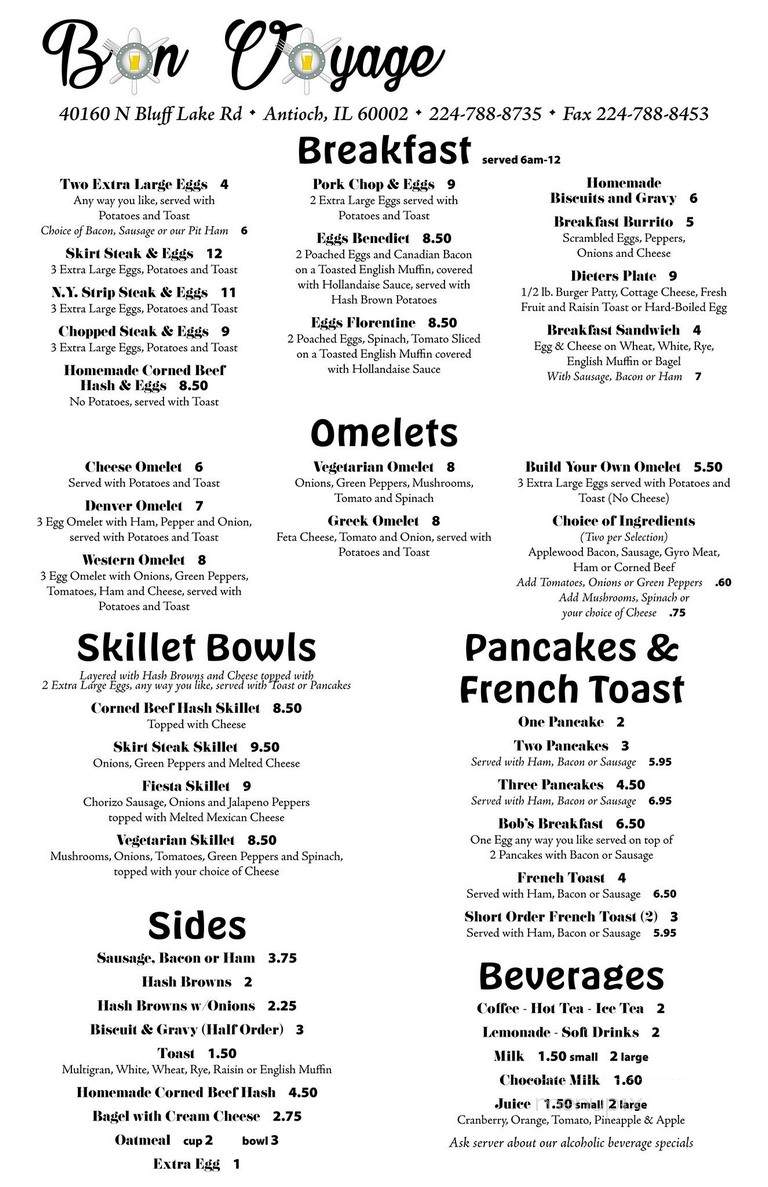 Bon Voyage Great Food And Spirits - Antioch, IL