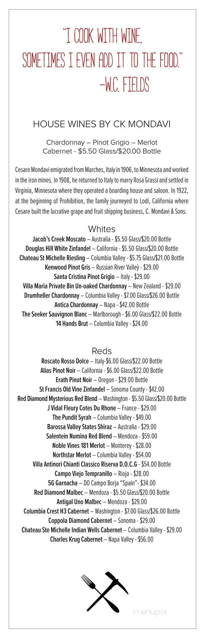 Boomtown Brewery & WoodFire Grill - Hibbing, MN menu_pic