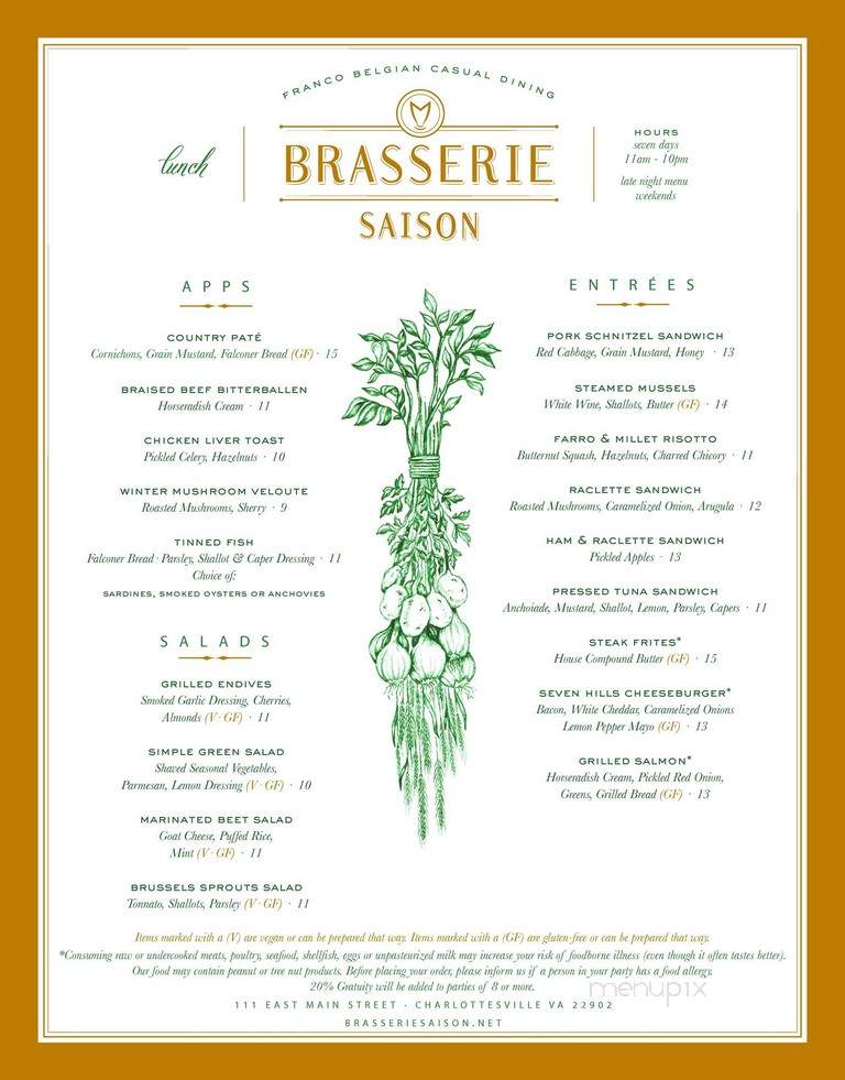 Brasserie Saison - Charlottesville, VA