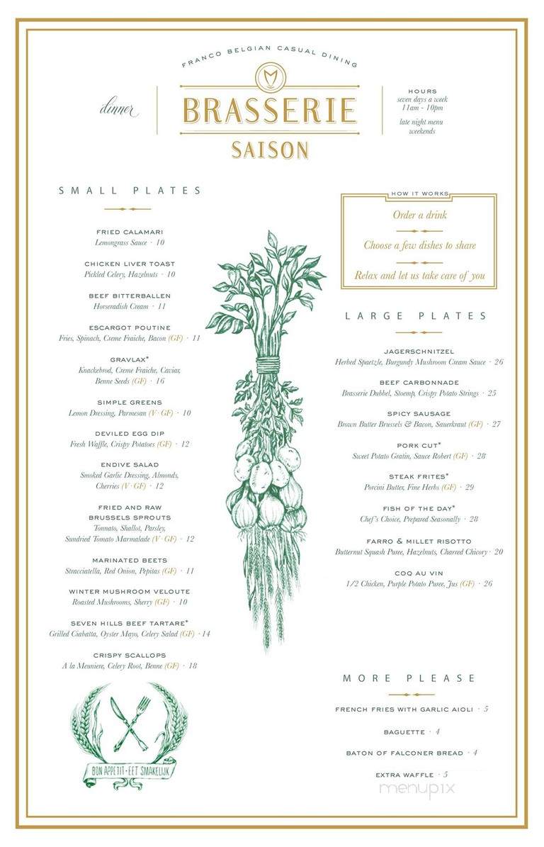 Brasserie Saison - Charlottesville, VA menu_pic