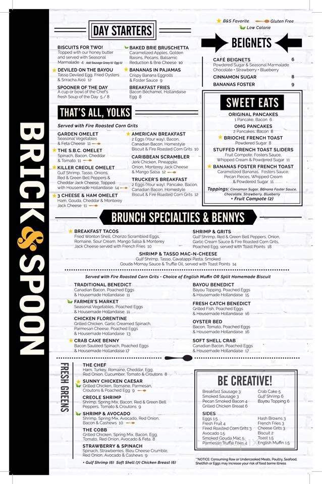 Brick & Spoon - Mobile, AL menu_pic