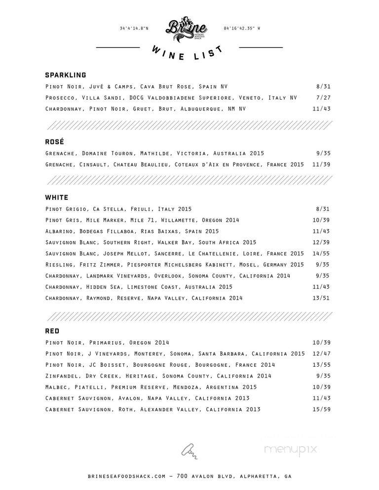 Brine Seafood Shack - Alpharetta, GA menu_pic