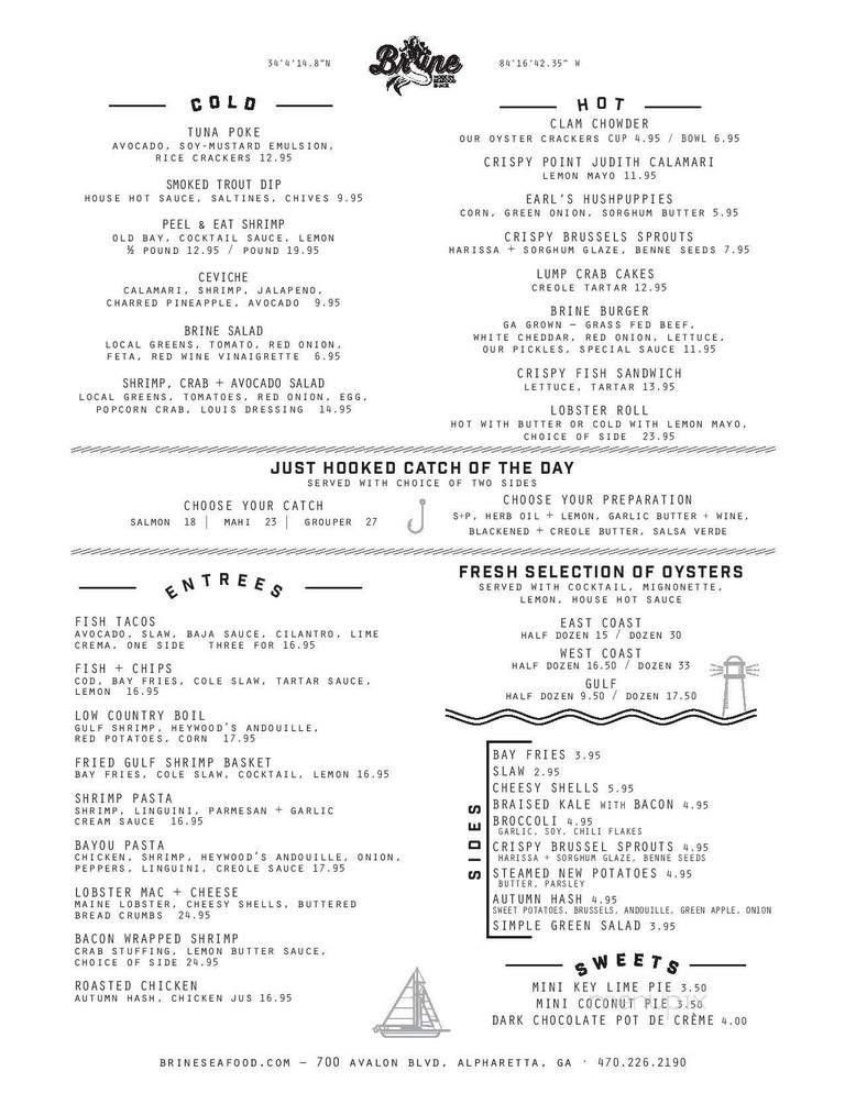 Brine Seafood Shack - Alpharetta, GA menu_pic
