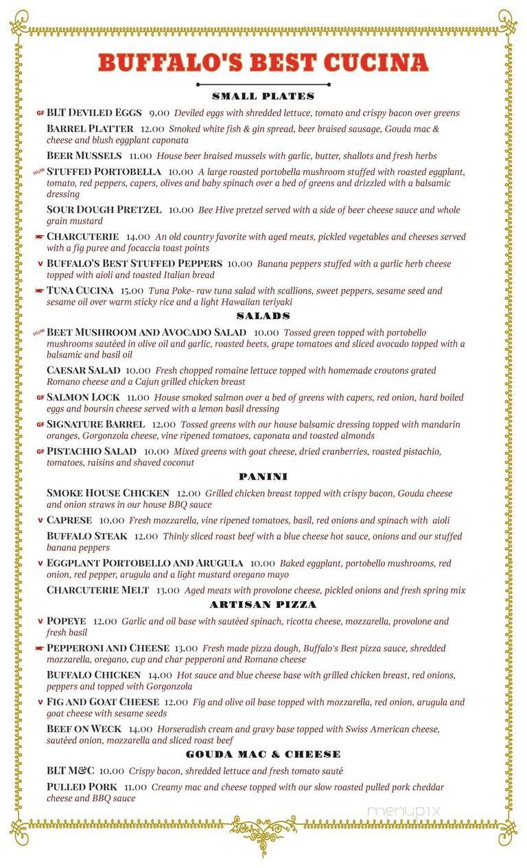 Buffalo's Best Cucina - Buffalo, NY menu_pic