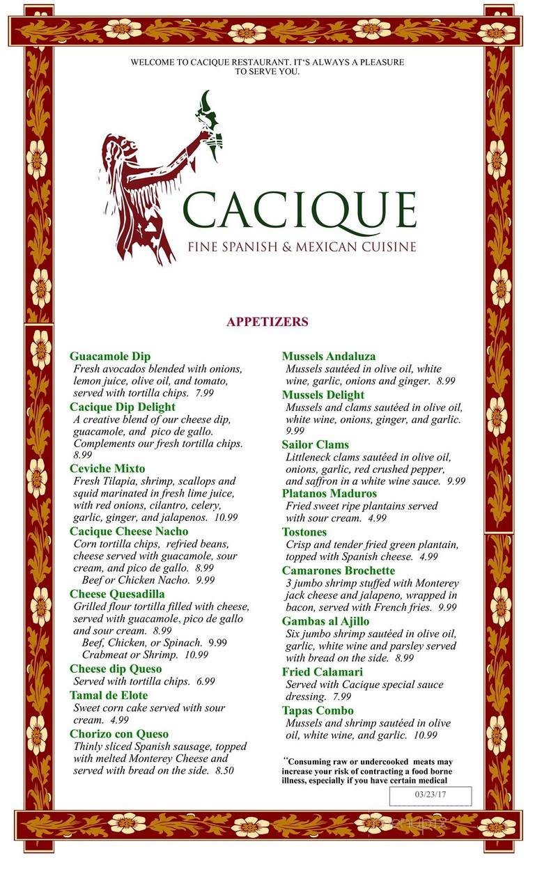 Cacique Mexican Cuisine - Hagerstown, MD