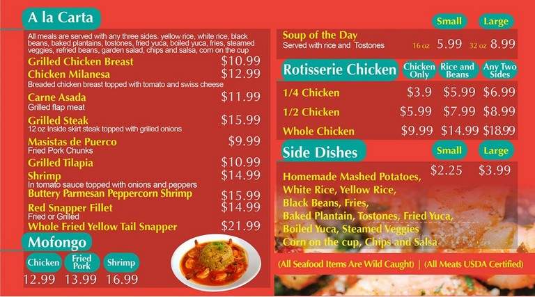 Cafe Caramba - Lauderhill, FL menu_pic