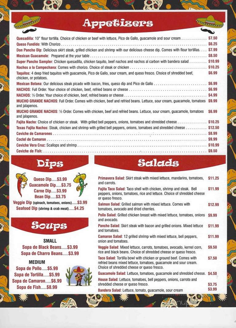 Cantina Mr Pancho - Palm Coast, FL menu_pic