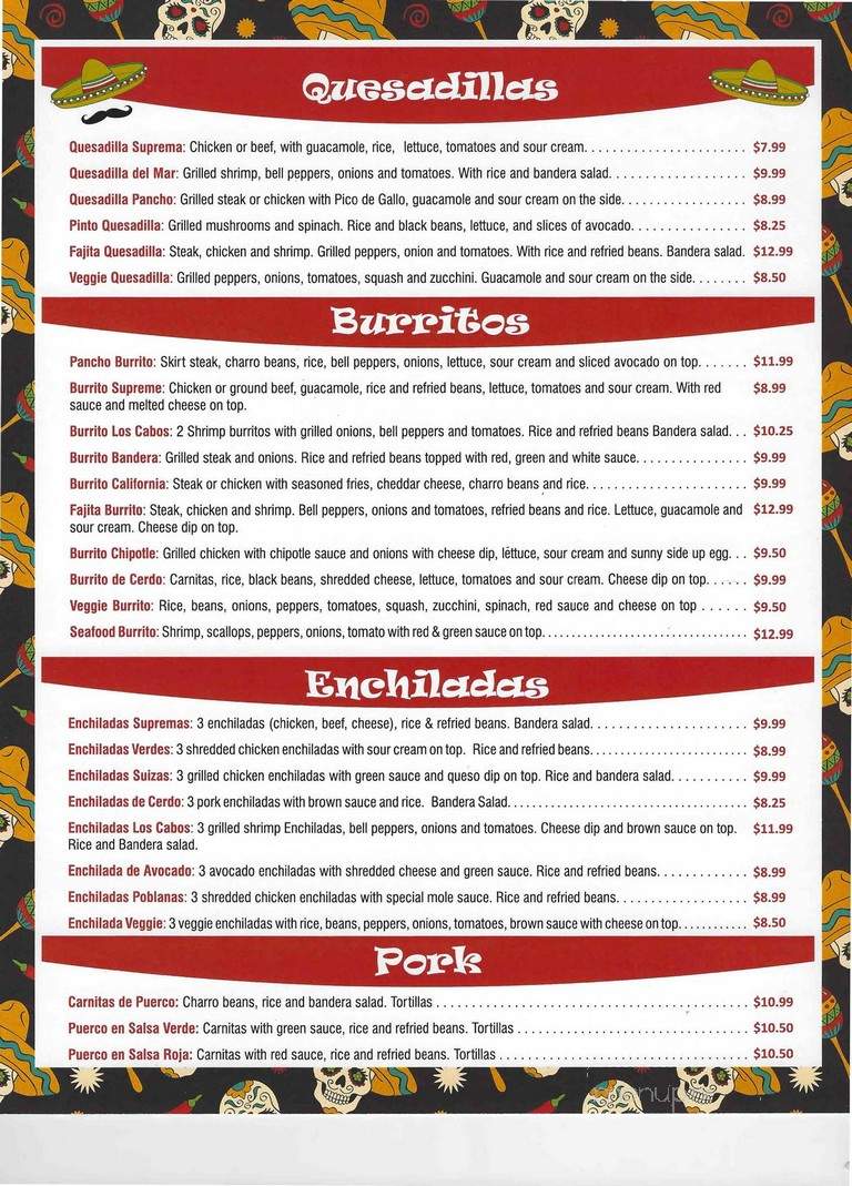 Cantina Mr Pancho - Palm Coast, FL menu_pic