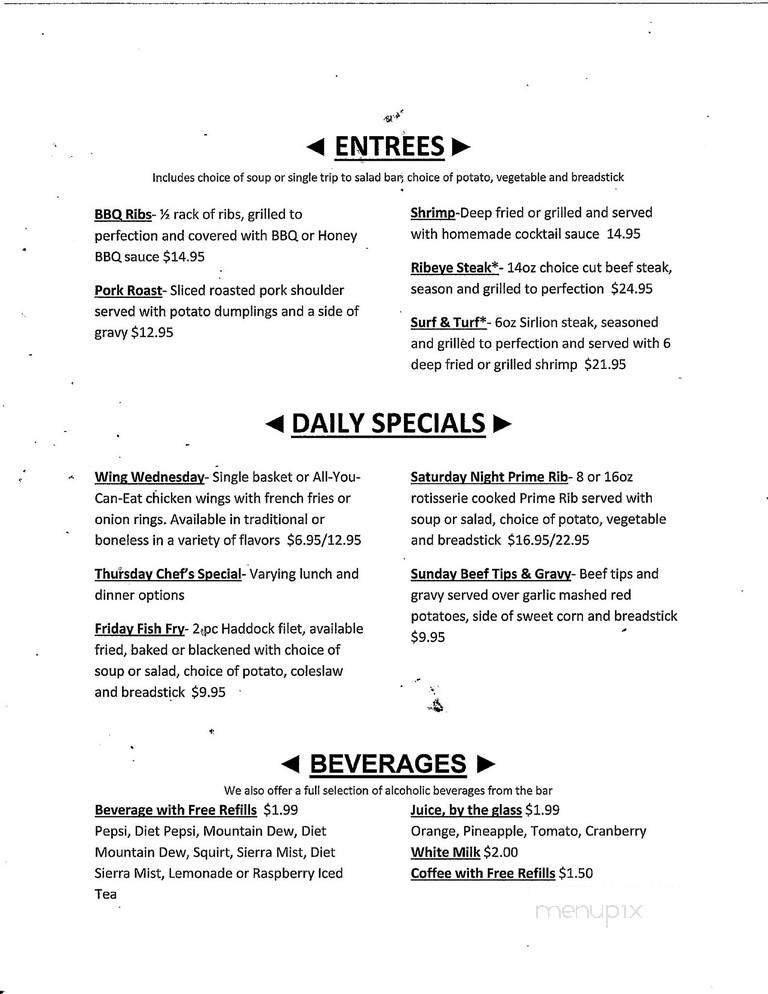 Celebrations Food & Drink - Antigo, WI menu_pic