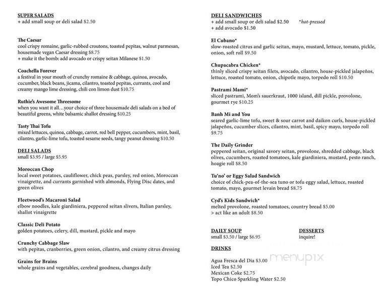 Chef Tanya's Kitchen - Palm Springs, CA menu_pic