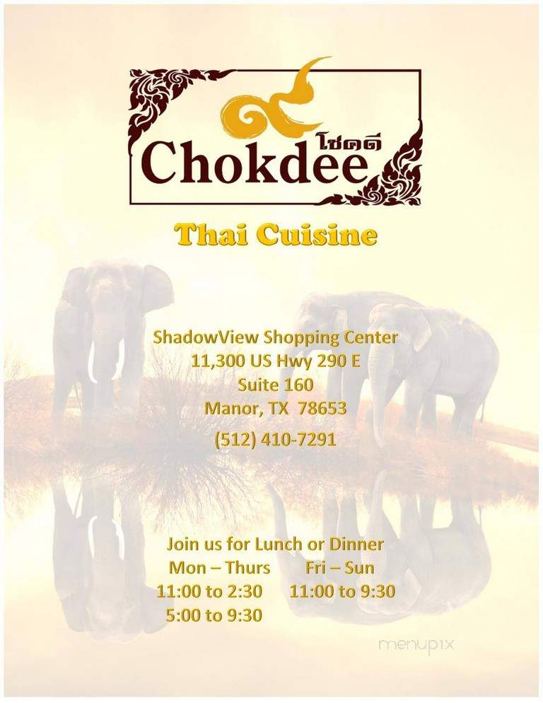 Chokdee Thai Cuisine - Manor, TX