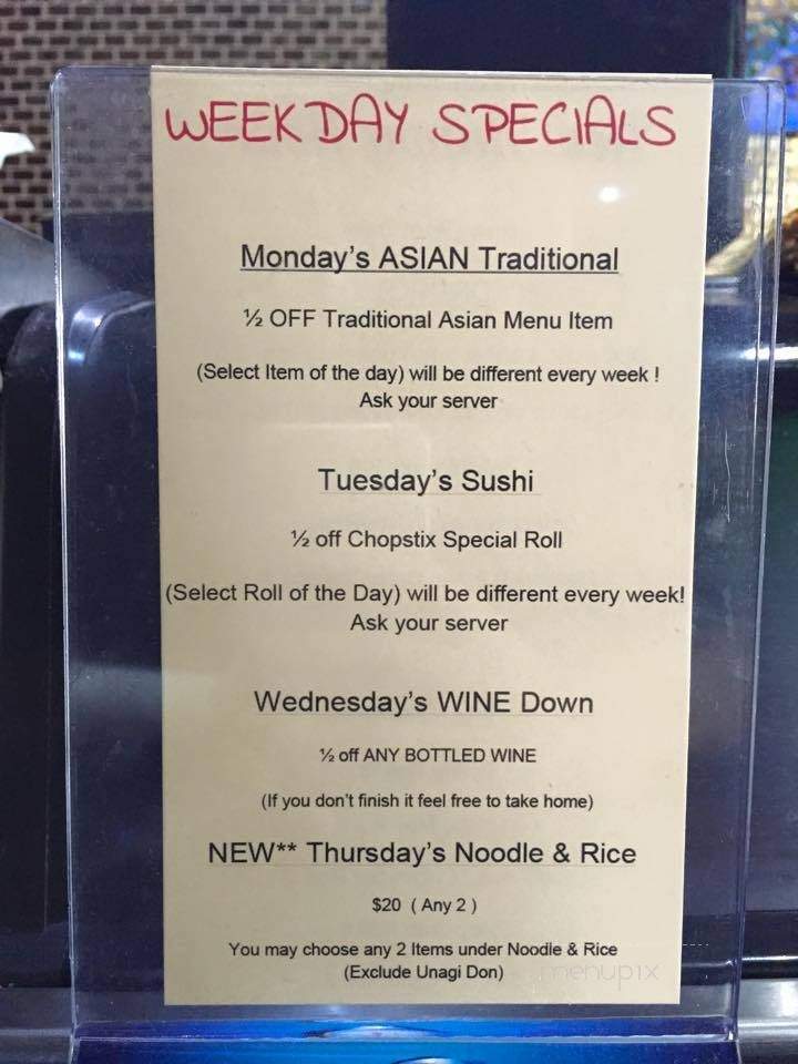 Chopstix Asian Grill - Ashland, VA menu_pic