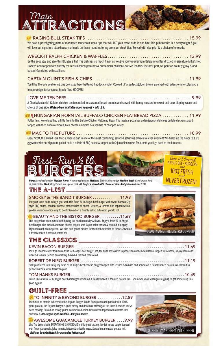 Chunky's Cinema Pub - Manchester, NH menu_pic