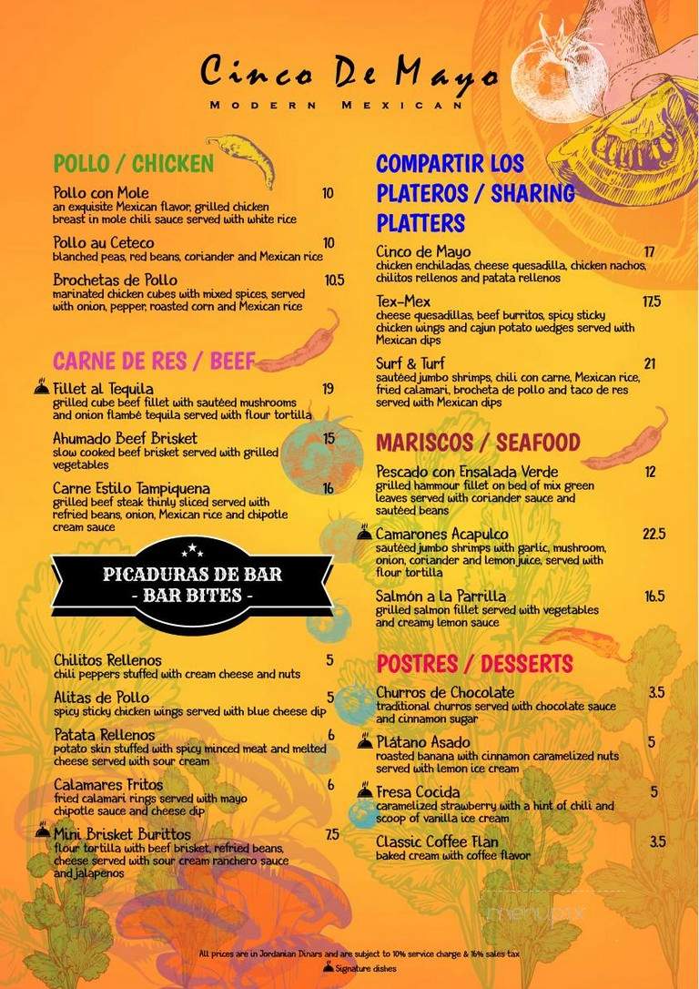 Cinco De Mayo - Revere, MA menu_pic
