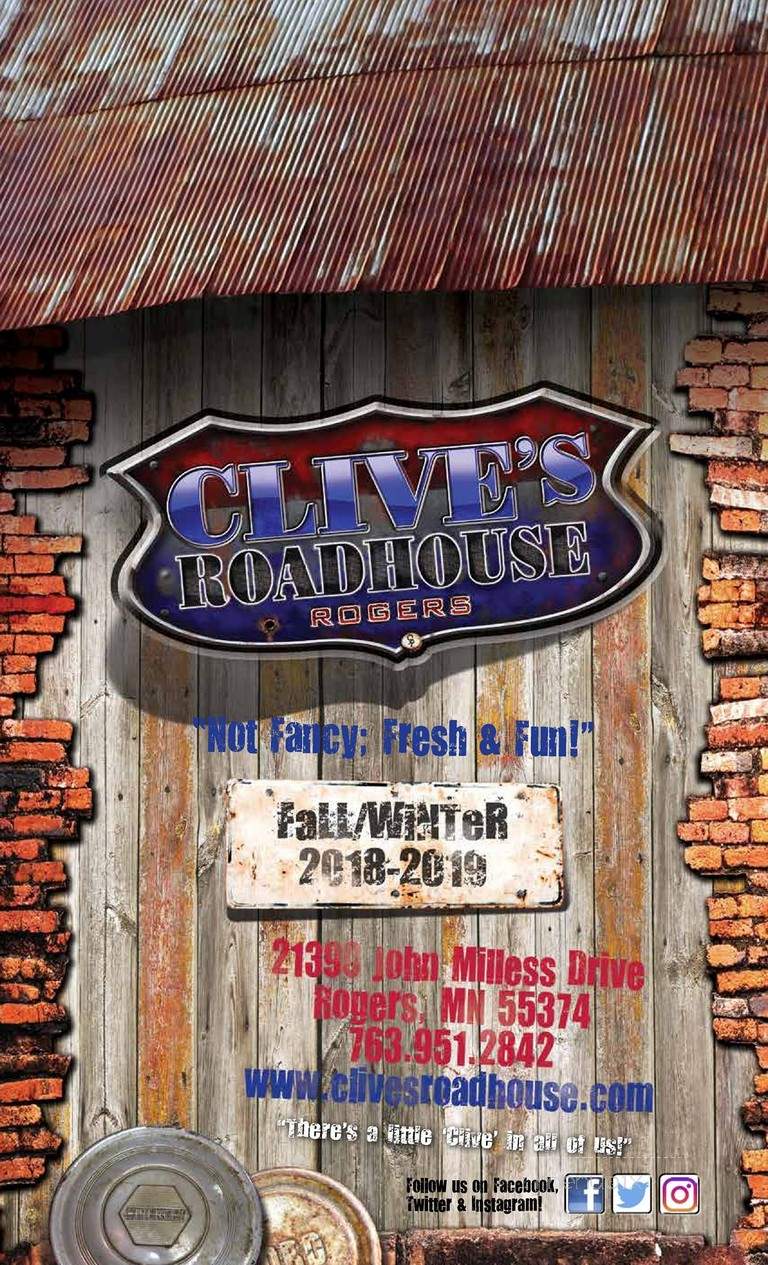 Clives Roadhouse - Rogers, MN menu_pic