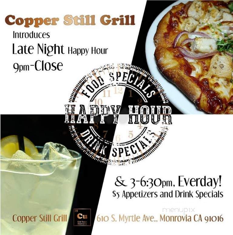 Copper Still Grill - Monrovia, CA menu_pic