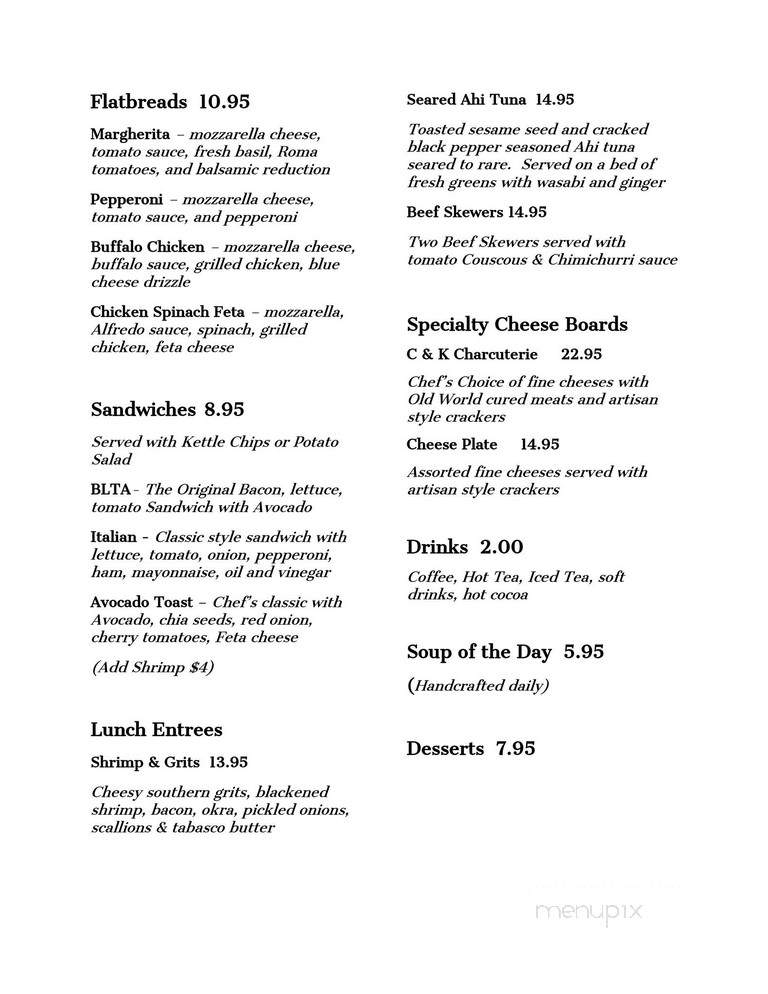 Cork & Keg - Waxahachie, TX menu_pic