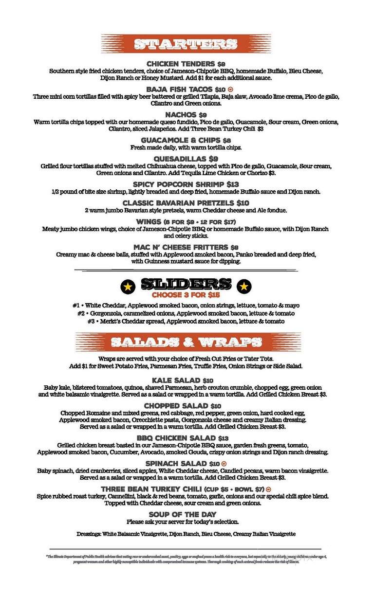 Cortland's Garage - Arlington Heights, IL menu_pic