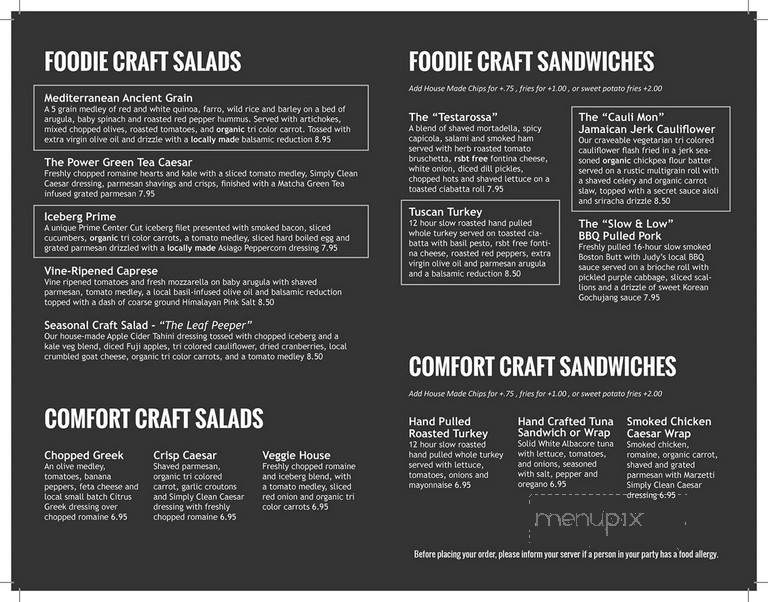 Craft Food Hall Project - Lowell, MA menu_pic