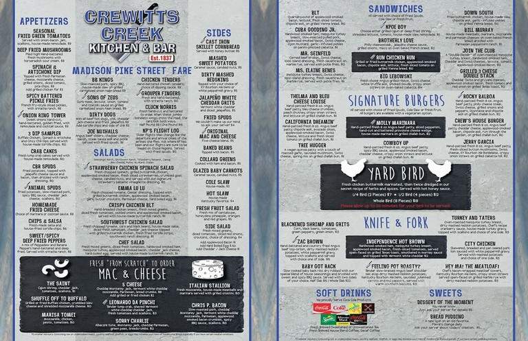 Crewitts Creek Kitchen & Bar - Independence, KY