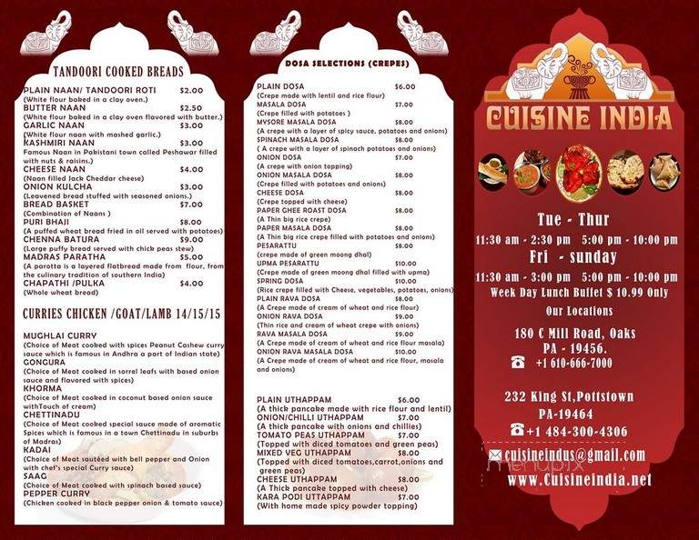 Cuisine India Oaks - Oaks, PA