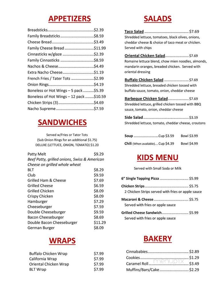 D'andreas - Hazen, ND menu_pic