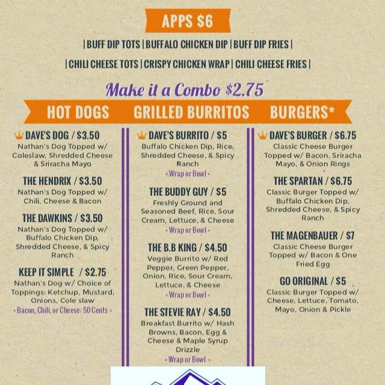 Dave's Munchies - Salem, VA menu_pic