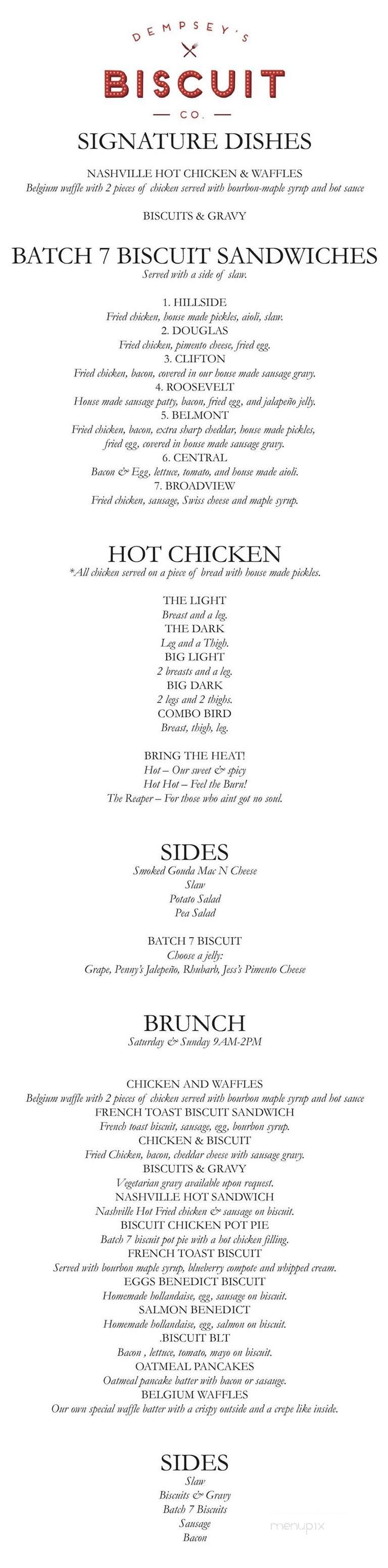 Dempsey's Biscuit Co - Wichita, KS menu_pic