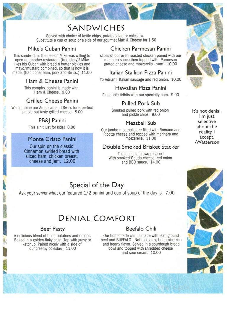 Denial South Dakota - Custer, SD menu_pic