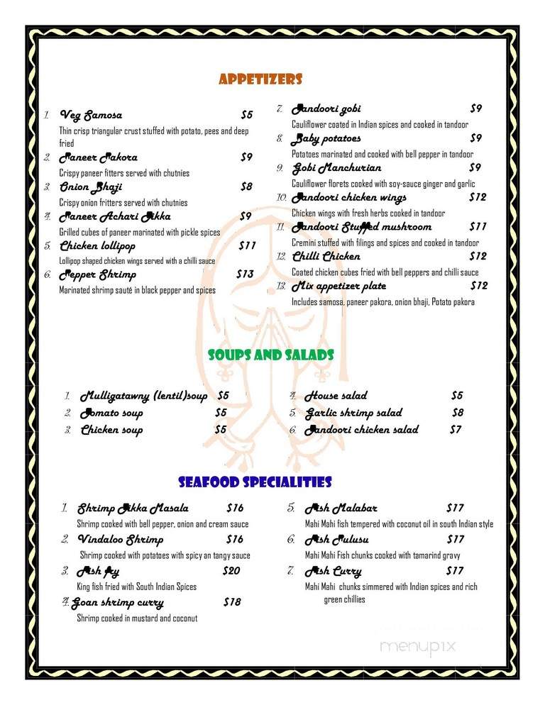 Dine India - Orlando, FL menu_pic