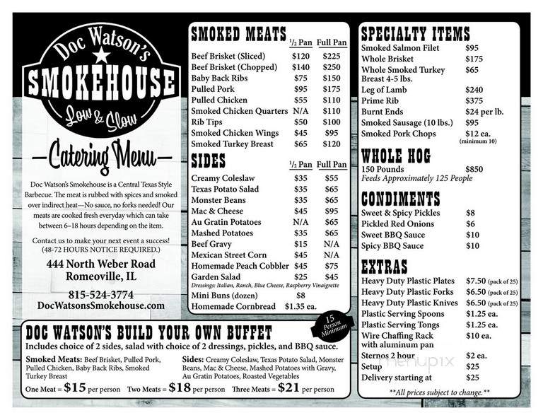 Doc Watson's Smokehouse - Romeoville, IL