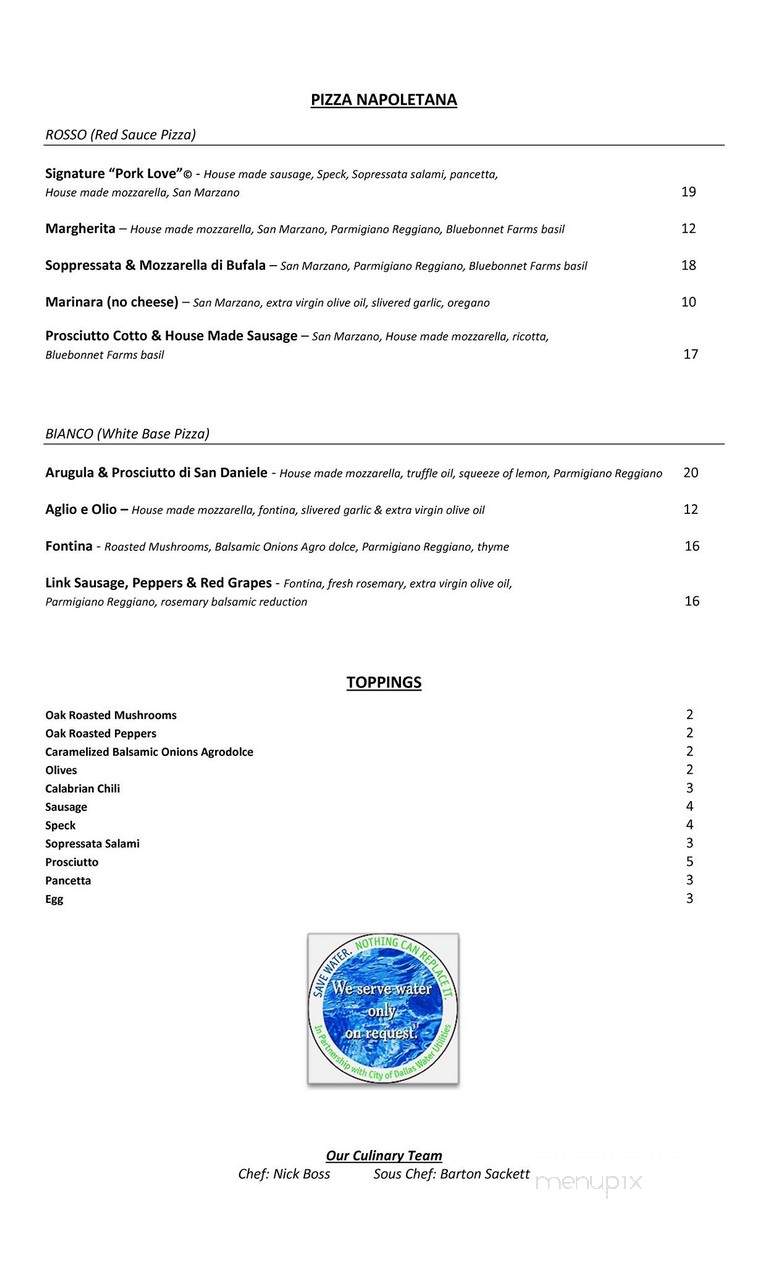 Dough Pizzeria - Plano, TX menu_pic