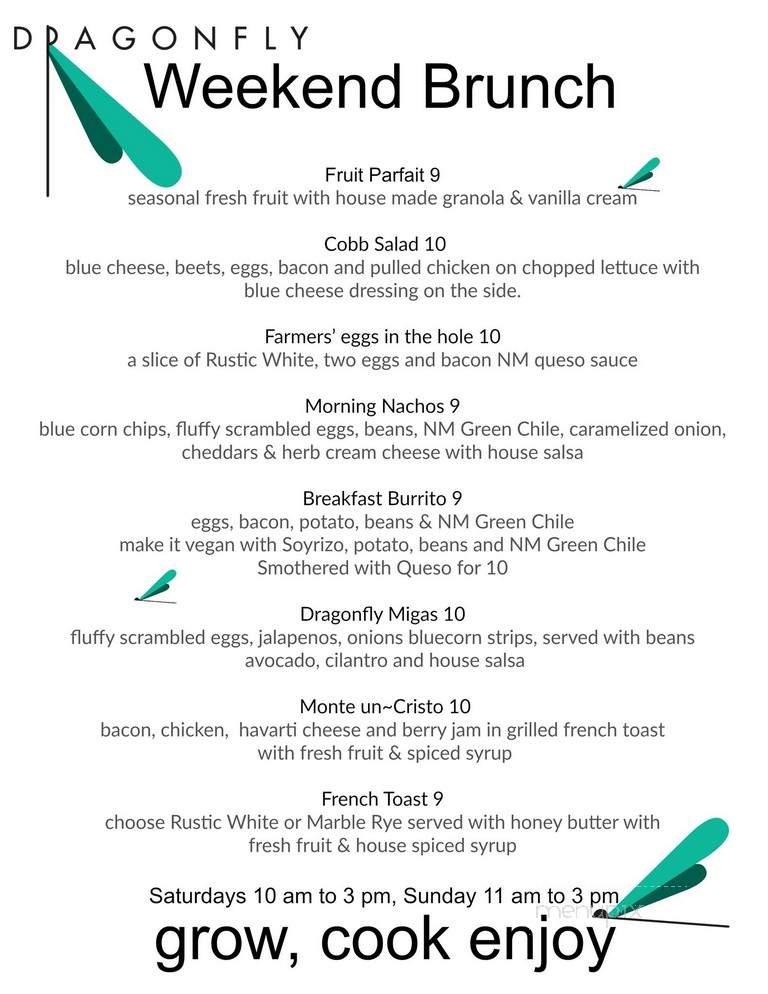Dragonfly - Las Cruces, NM menu_pic
