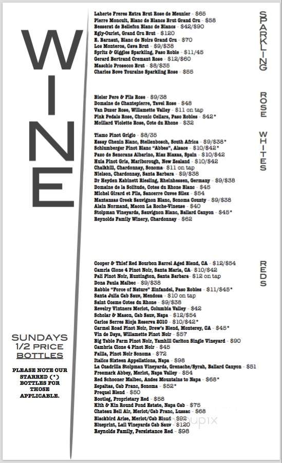 Dram + Morsel - Wilmington, NC menu_pic