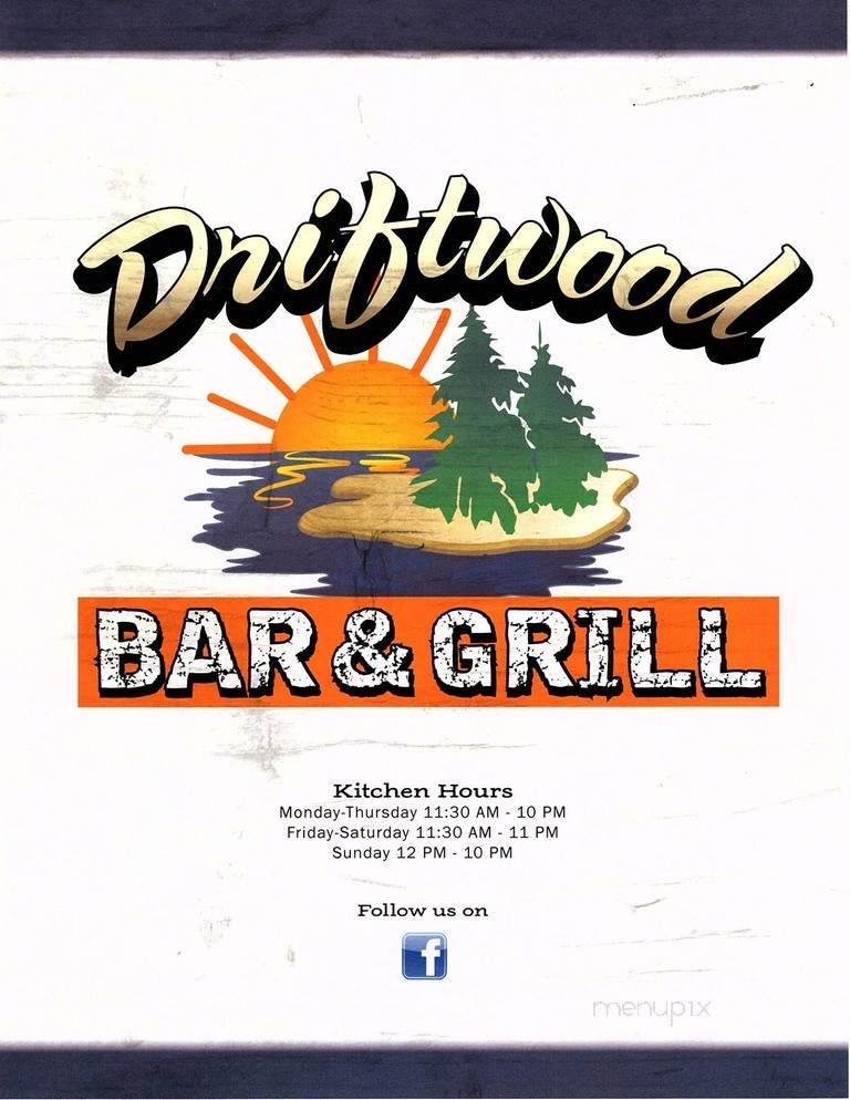 Driftwood Bar & Grill - Novi, MI menu_pic