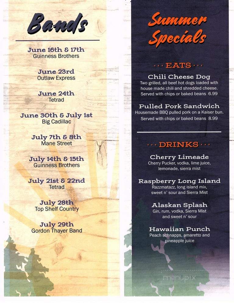 Driftwood Bar & Grill - Novi, MI menu_pic