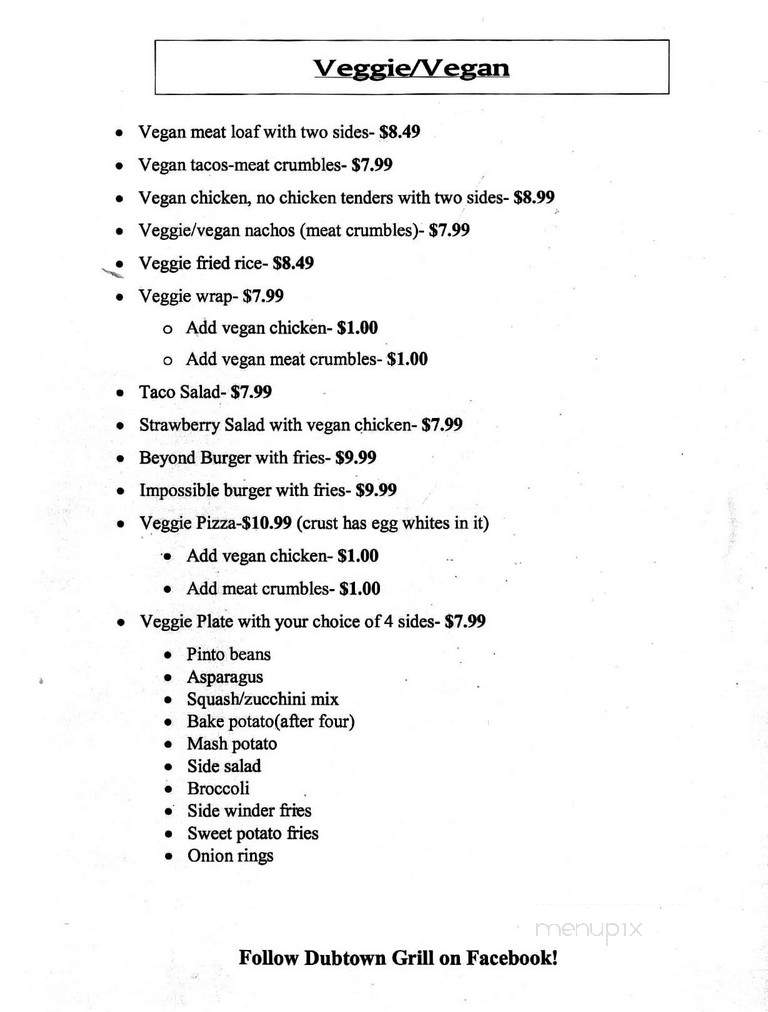 Dub Town Grill - Weatherford, OK menu_pic